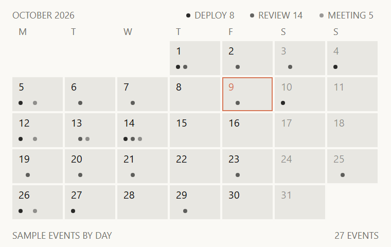 Month calendar